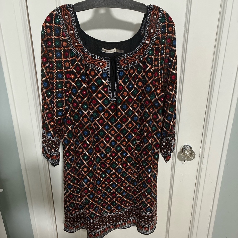 Alice + Olivia Multicolor Tunic Dress